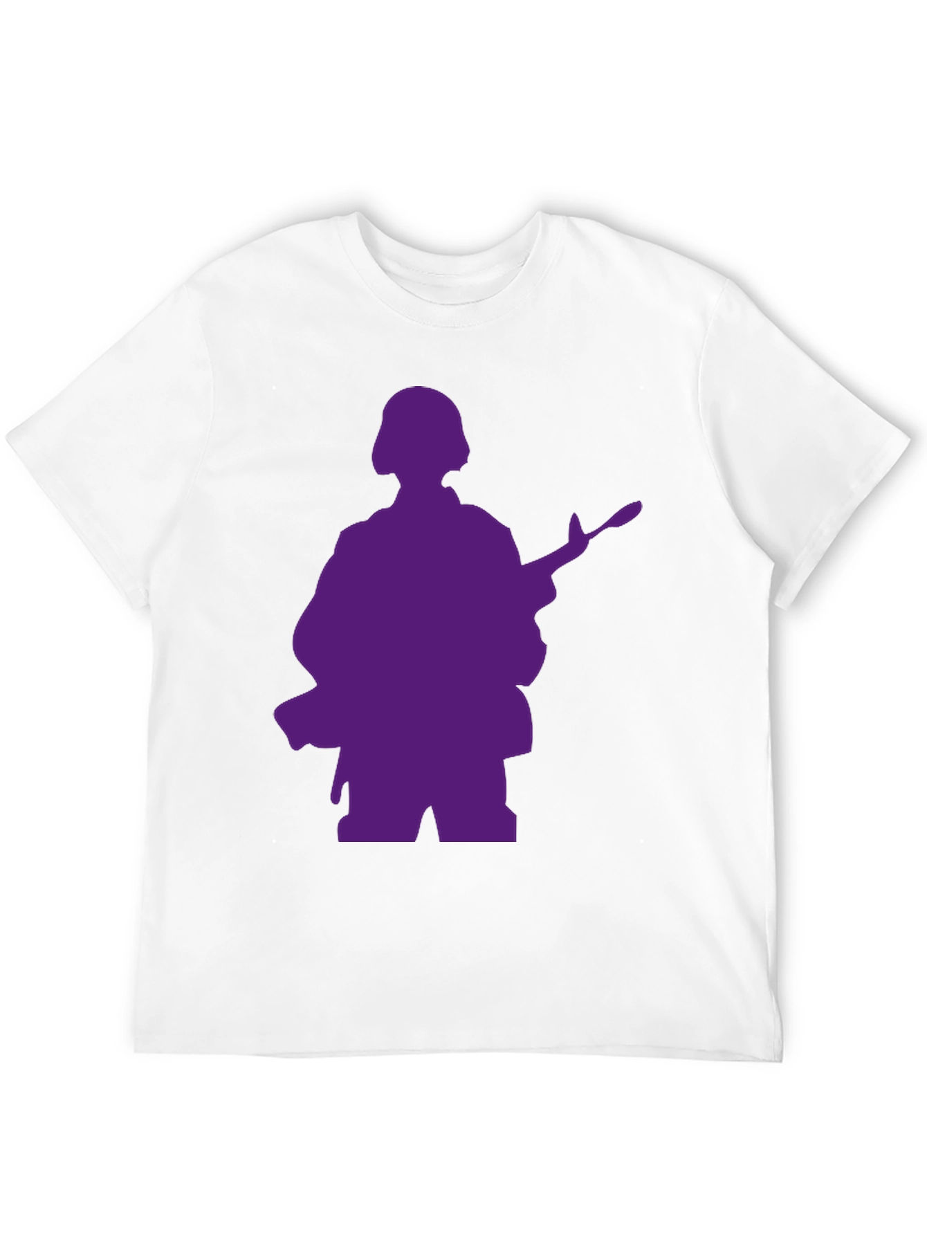 Purple Soldier Graphic Black T-Shirt