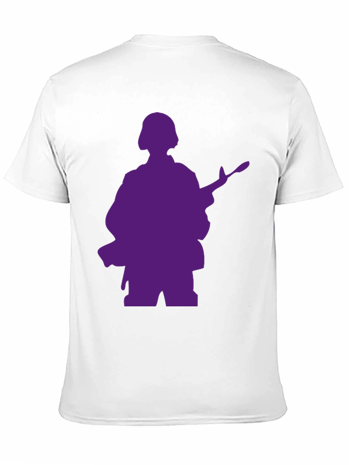 Purple Soldier Graphic Black T-Shirt