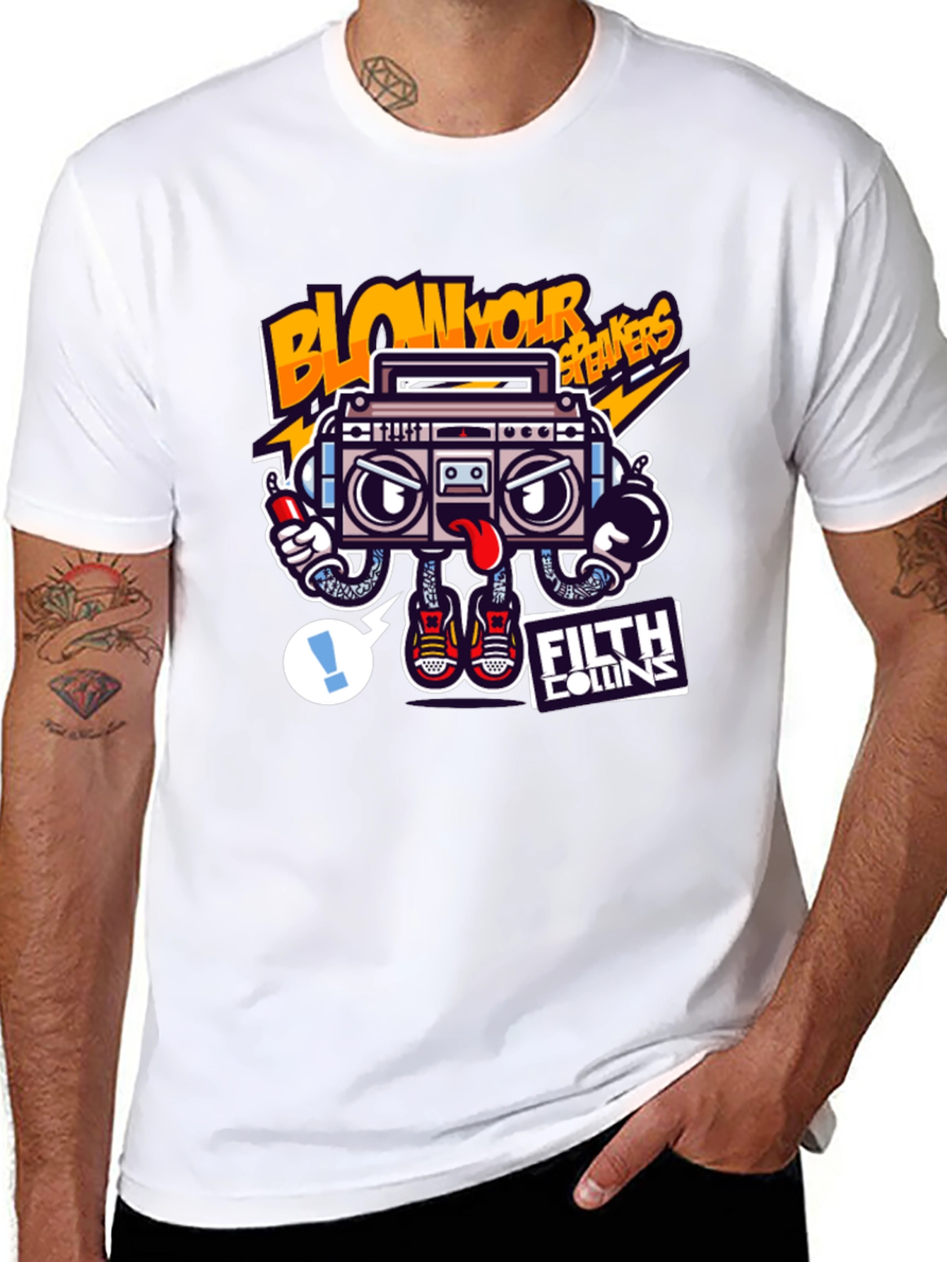 Boombox Graphic Black T-Shirt