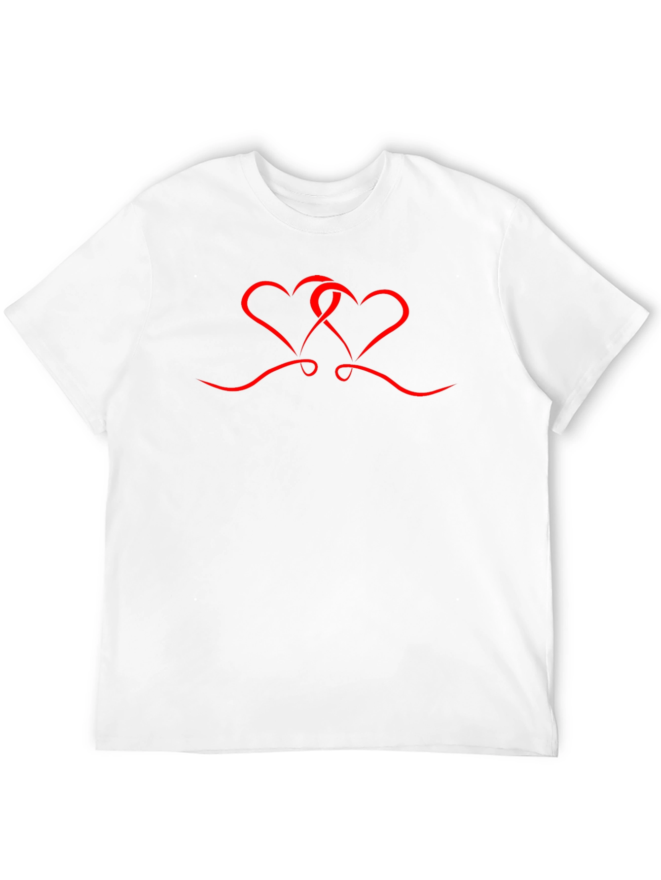 Black T-shirt with Red Heart Design