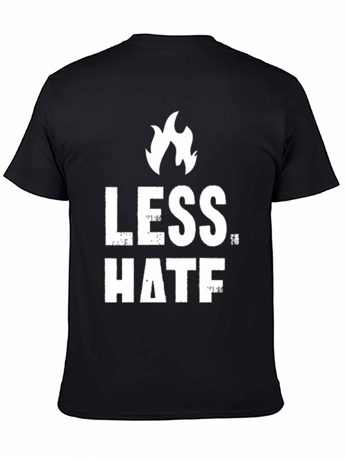 Less Hate Black Graphic T-Shirt