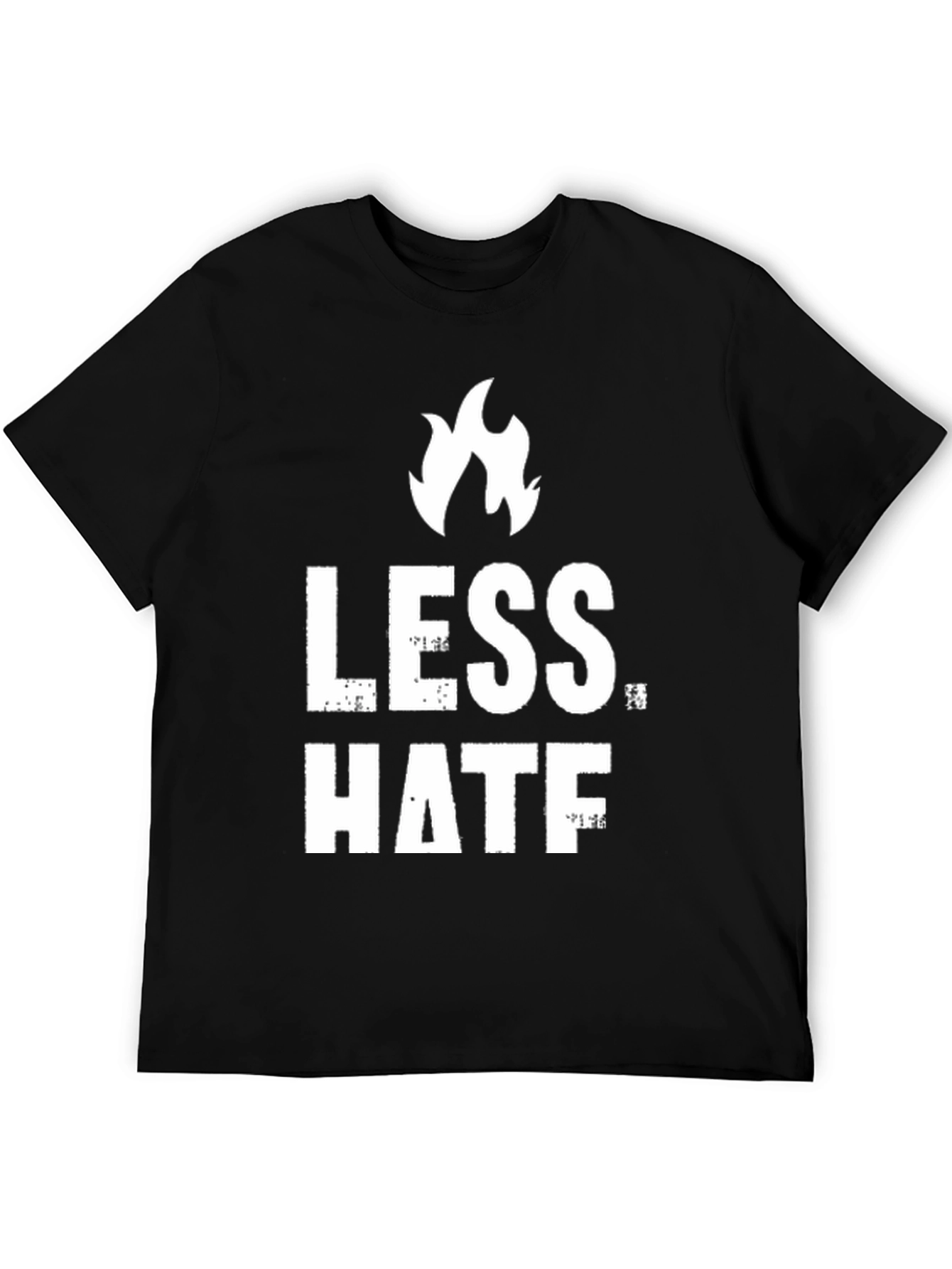 Less Hate Black Graphic T-Shirt