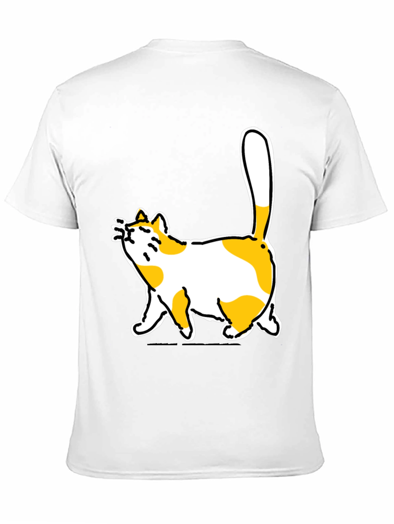 Funny Cat Graphic Black T-Shirt