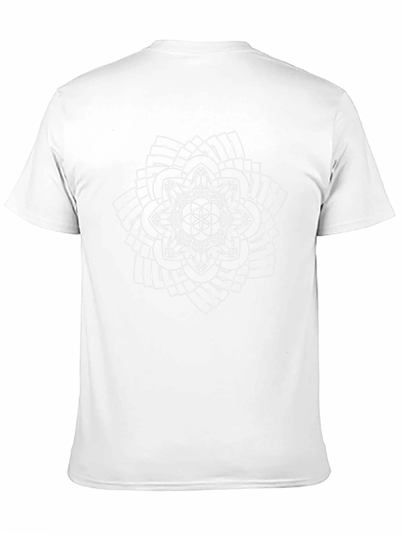 Geometric Mandala Graphic Tee - Black