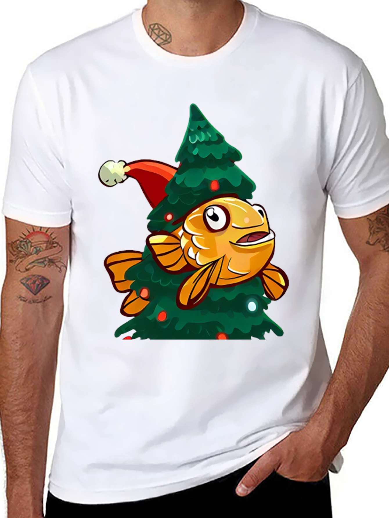 Festive Fish Christmas T-Shirt