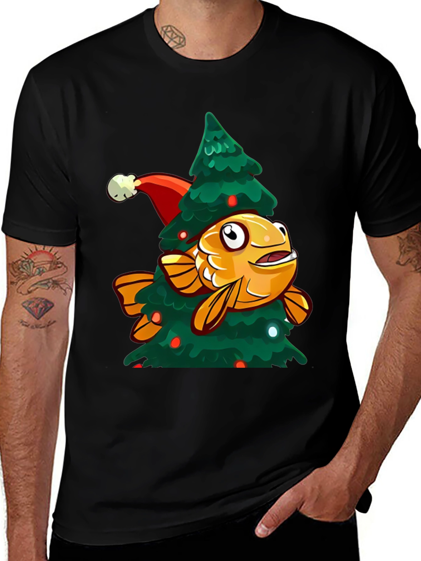Festive Fish Christmas T-Shirt