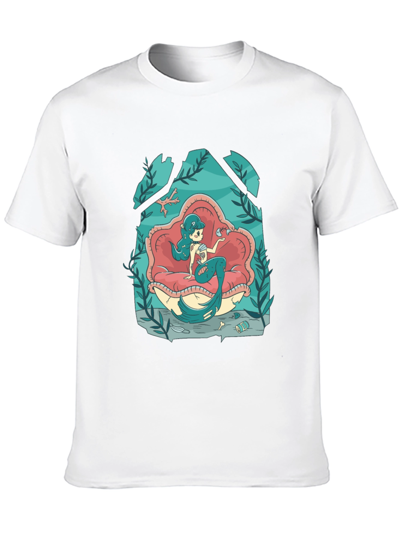 Mermaid T-Shirt - Undersea Cartoon Graphic Tee