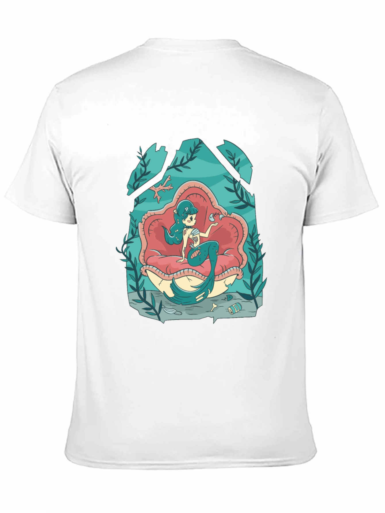 Mermaid T-Shirt - Undersea Cartoon Graphic Tee
