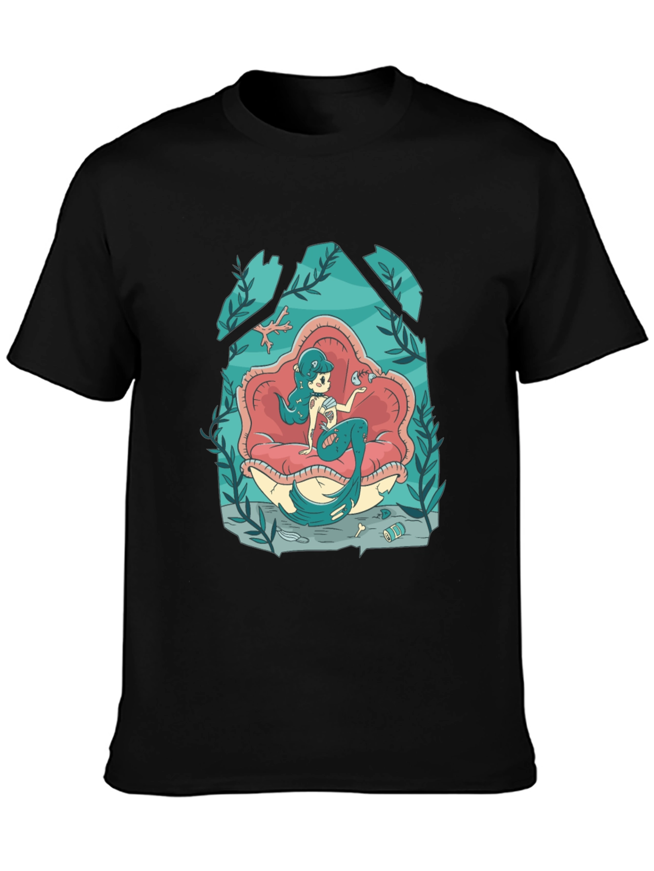 Mermaid T-Shirt - Undersea Cartoon Graphic Tee