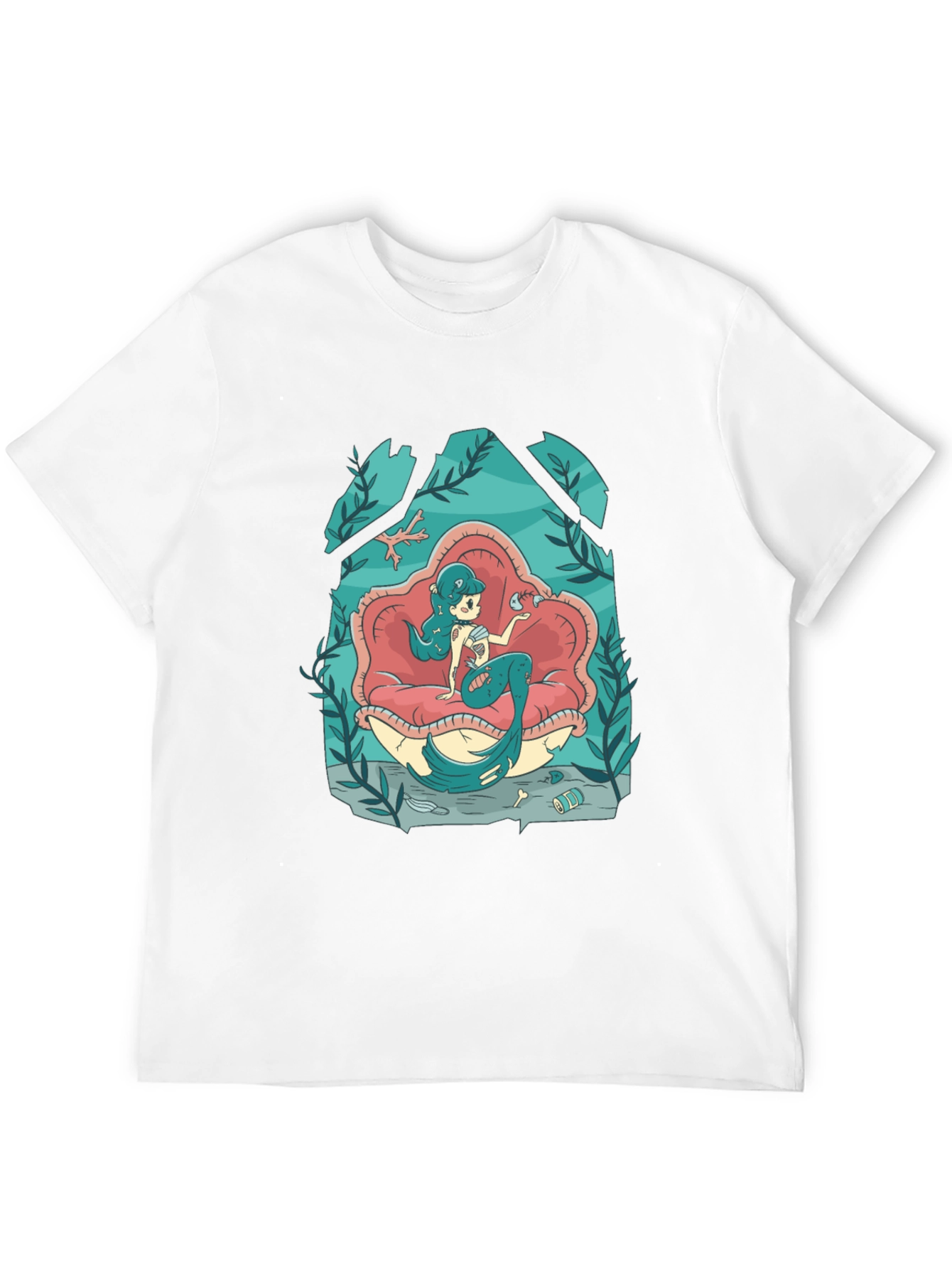 Mermaid T-Shirt - Undersea Cartoon Graphic Tee