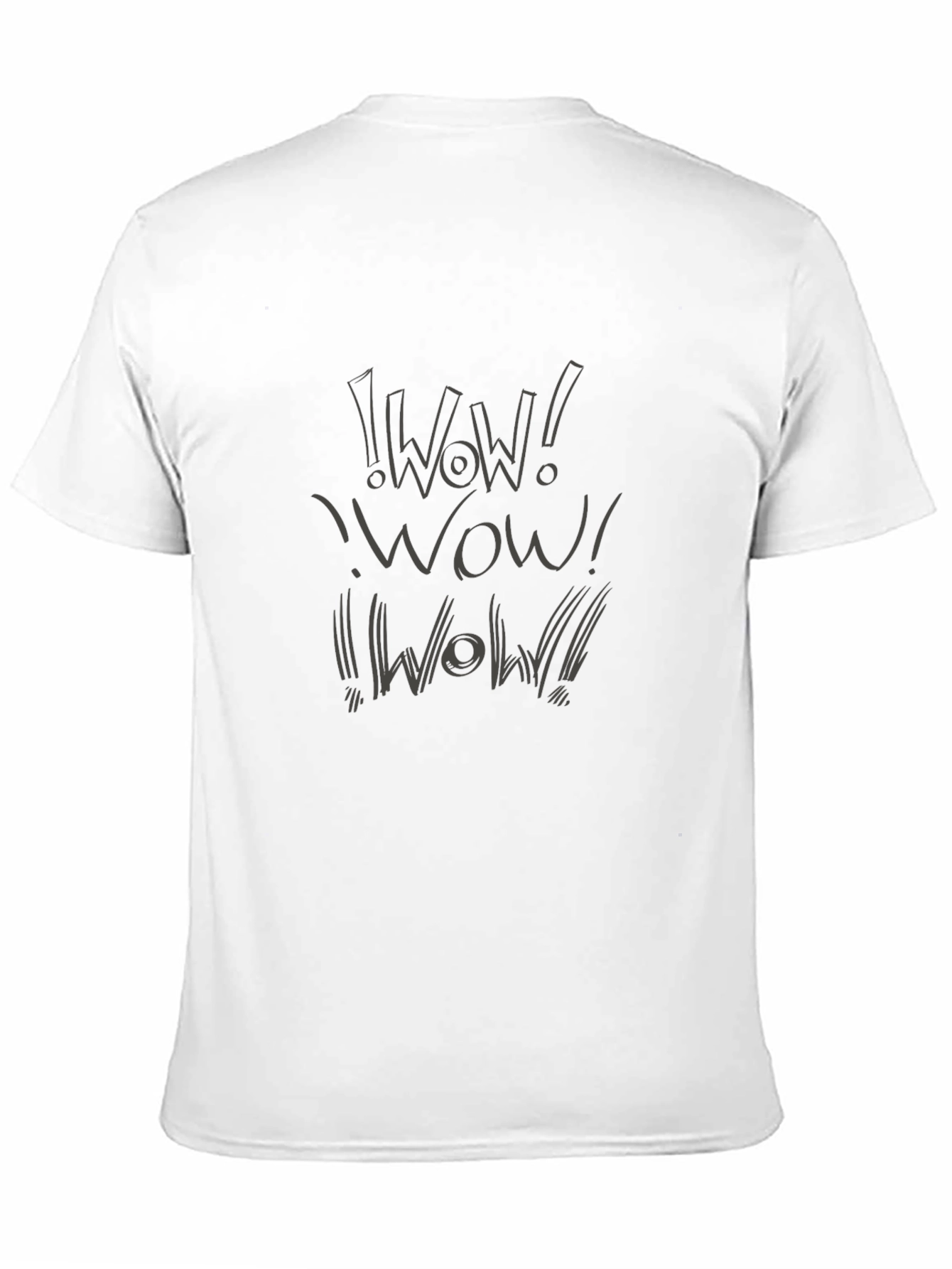 WOW! Graphic Print Black T-Shirt