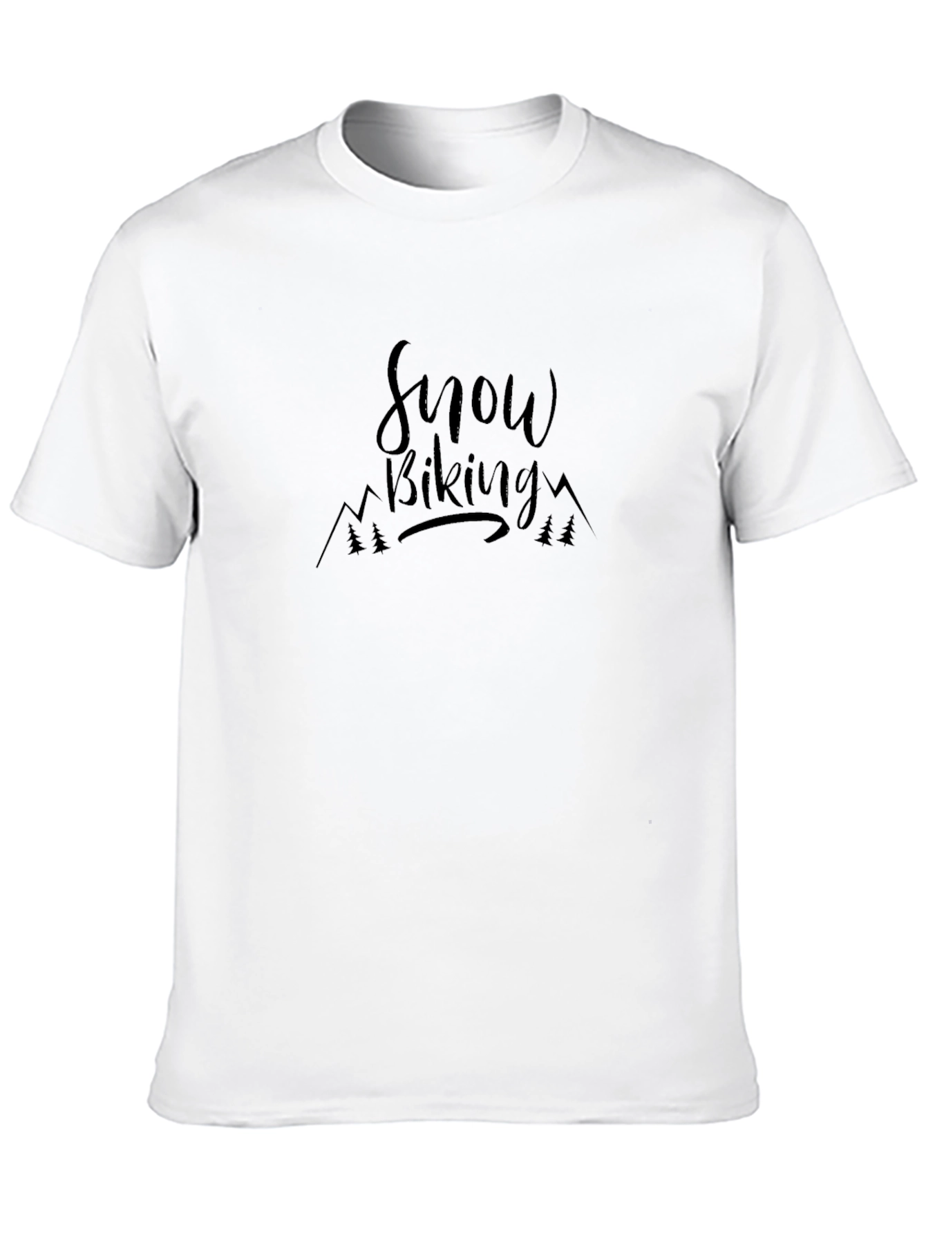 Snow Biking Graphic Tee - Black