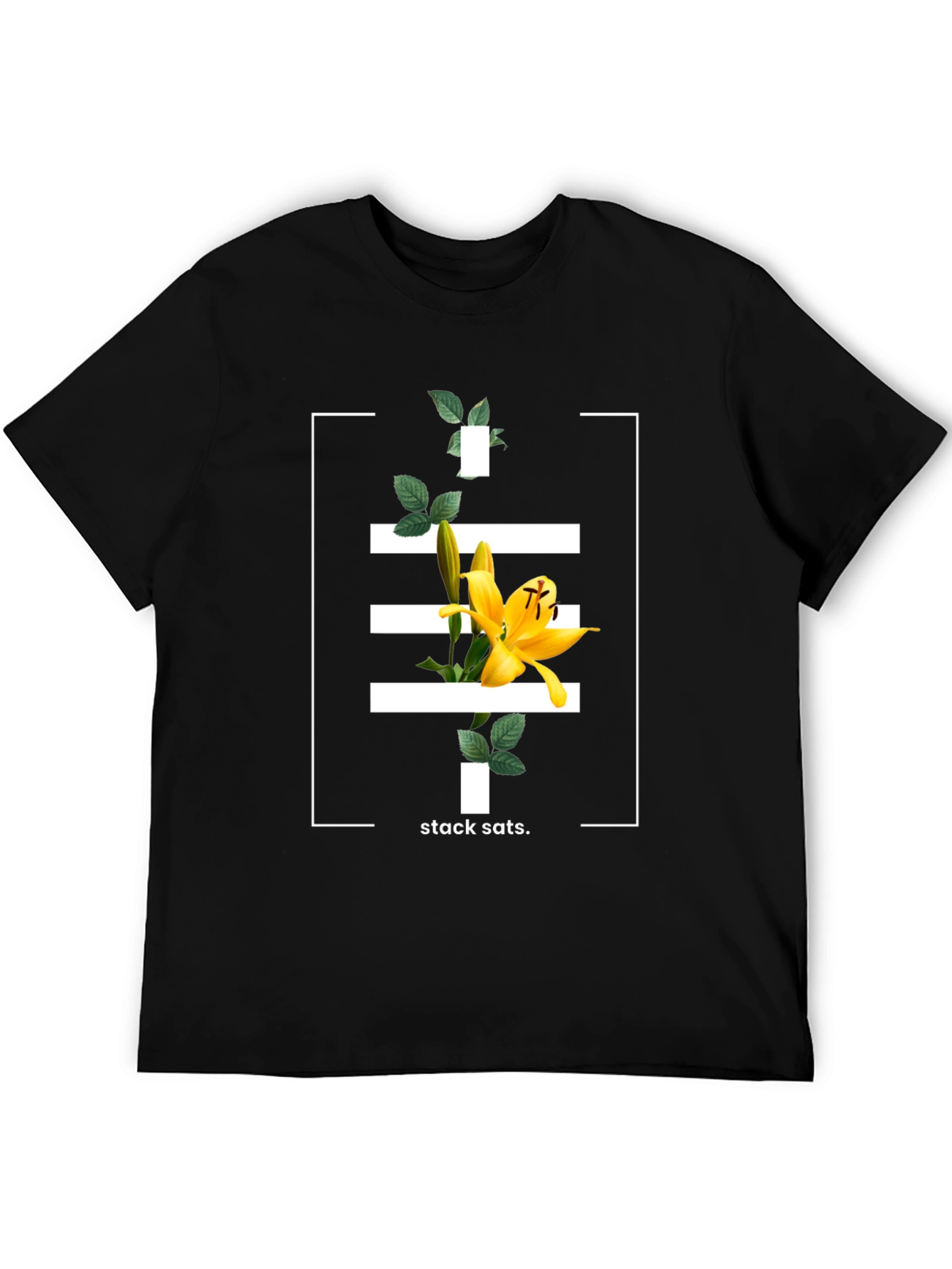 Floral Stacked Graphic T-Shirt - Modern Design