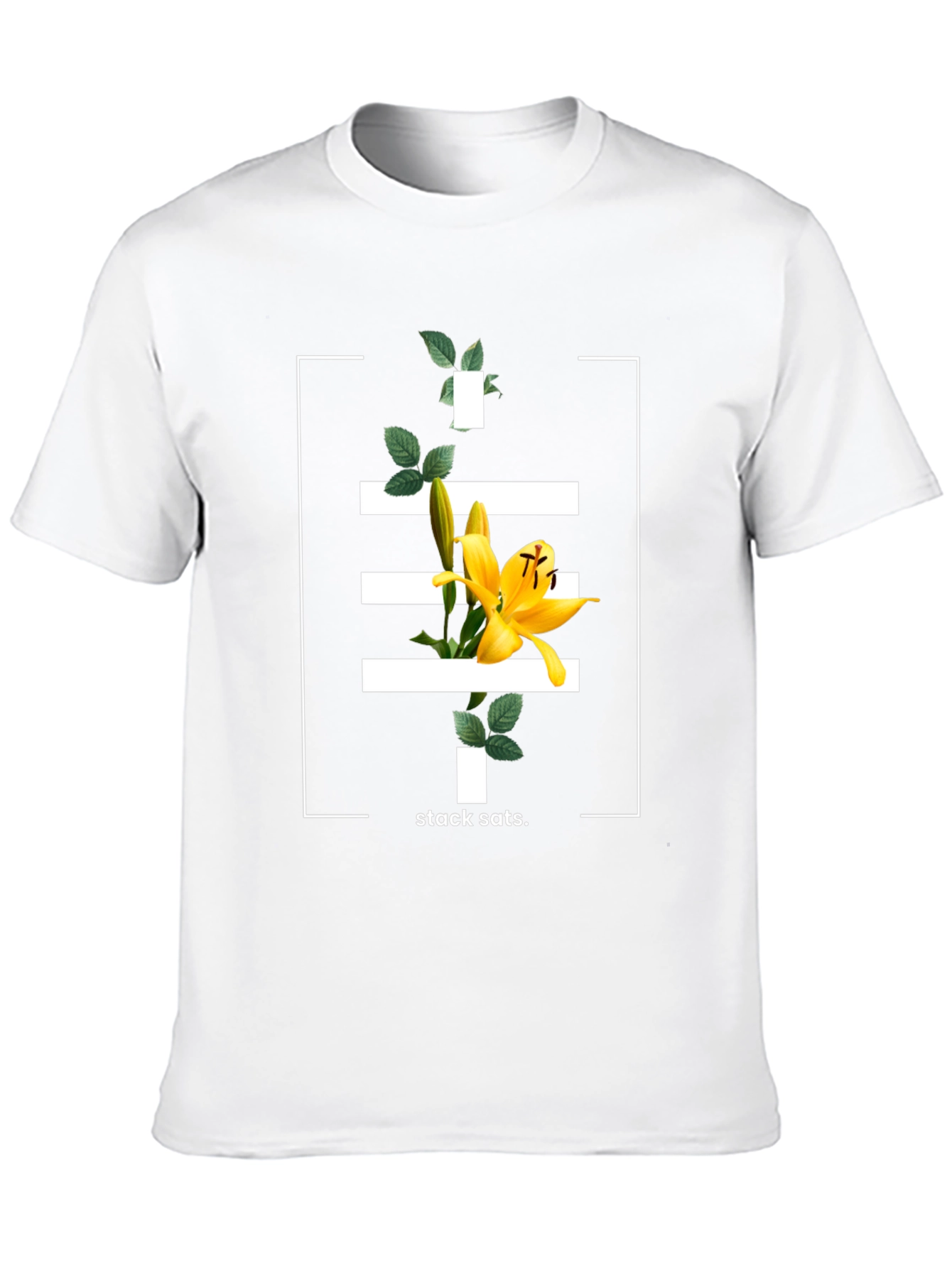 Floral Stacked Graphic T-Shirt - Modern Design
