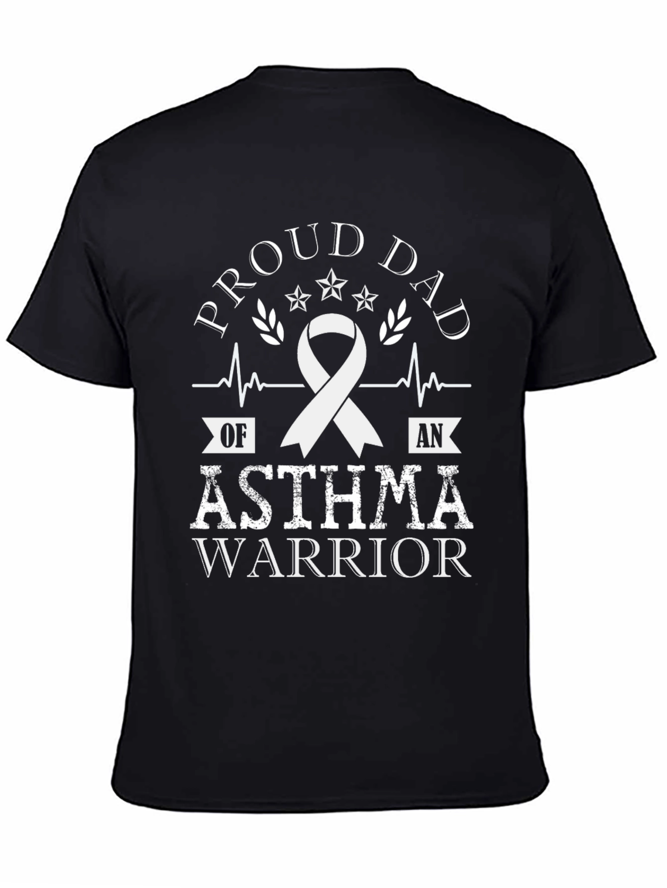 Proud Dad Asthma Warrior Ribbon T-Shirt