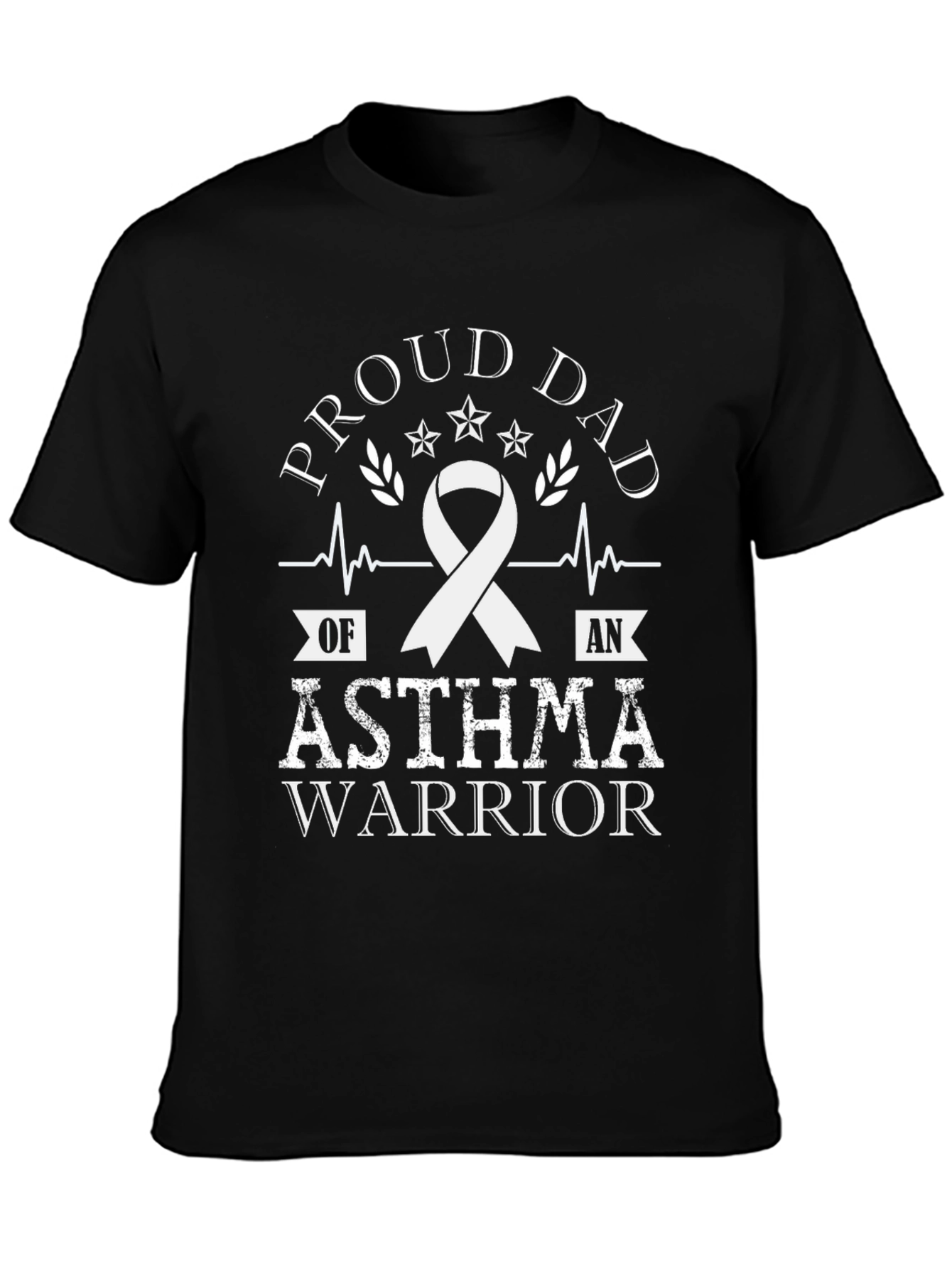 Proud Dad Asthma Warrior Ribbon T-Shirt
