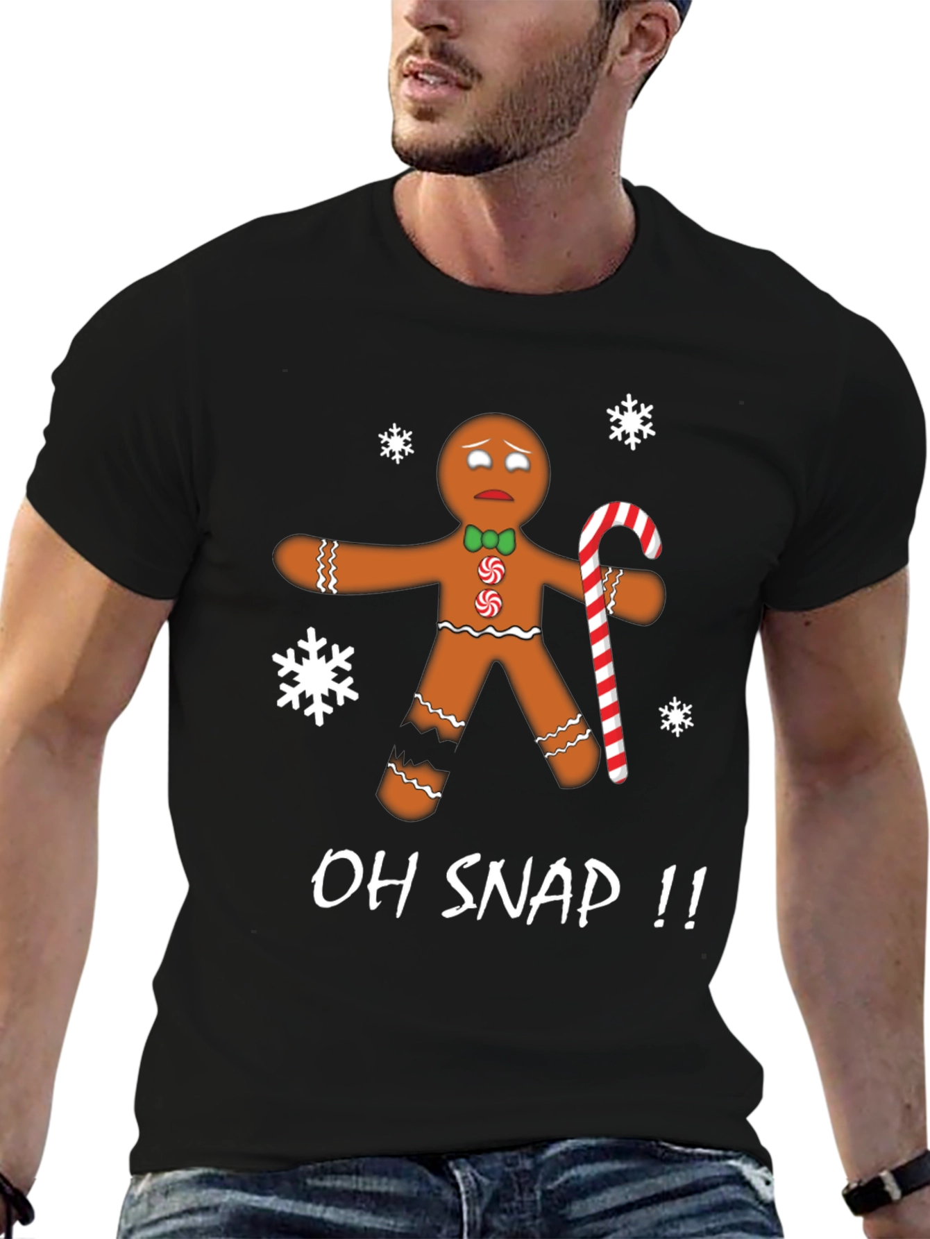 Oh Snap Gingerbread Man Christmas T-Shirt