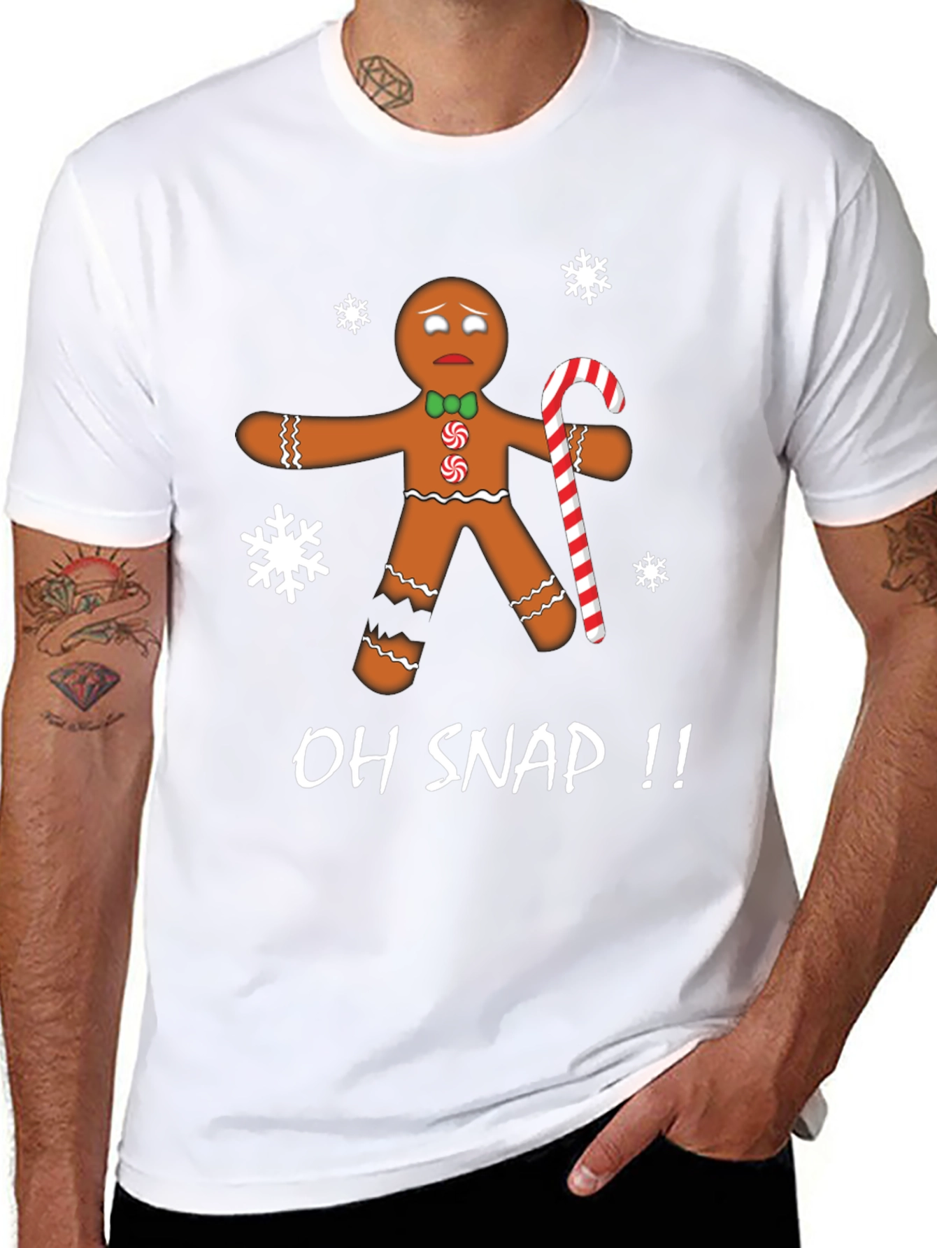 Oh Snap Gingerbread Man Christmas T-Shirt