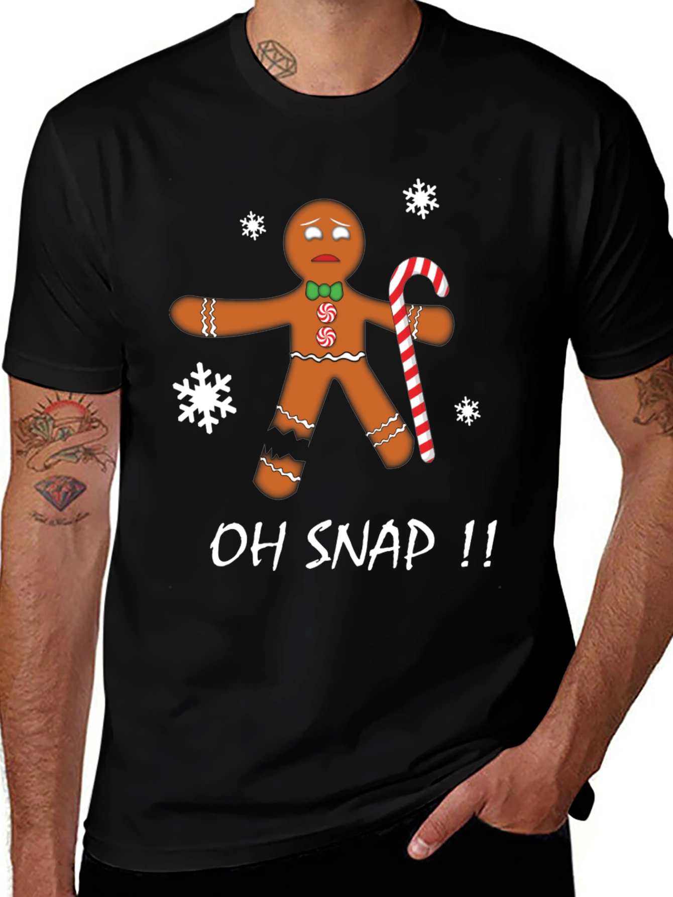 Oh Snap Gingerbread Man Christmas T-Shirt