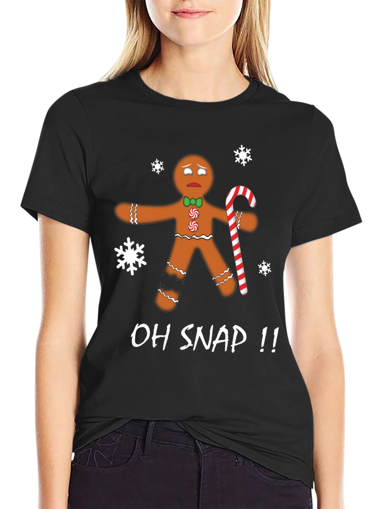 Oh Snap Gingerbread Man Christmas T-Shirt