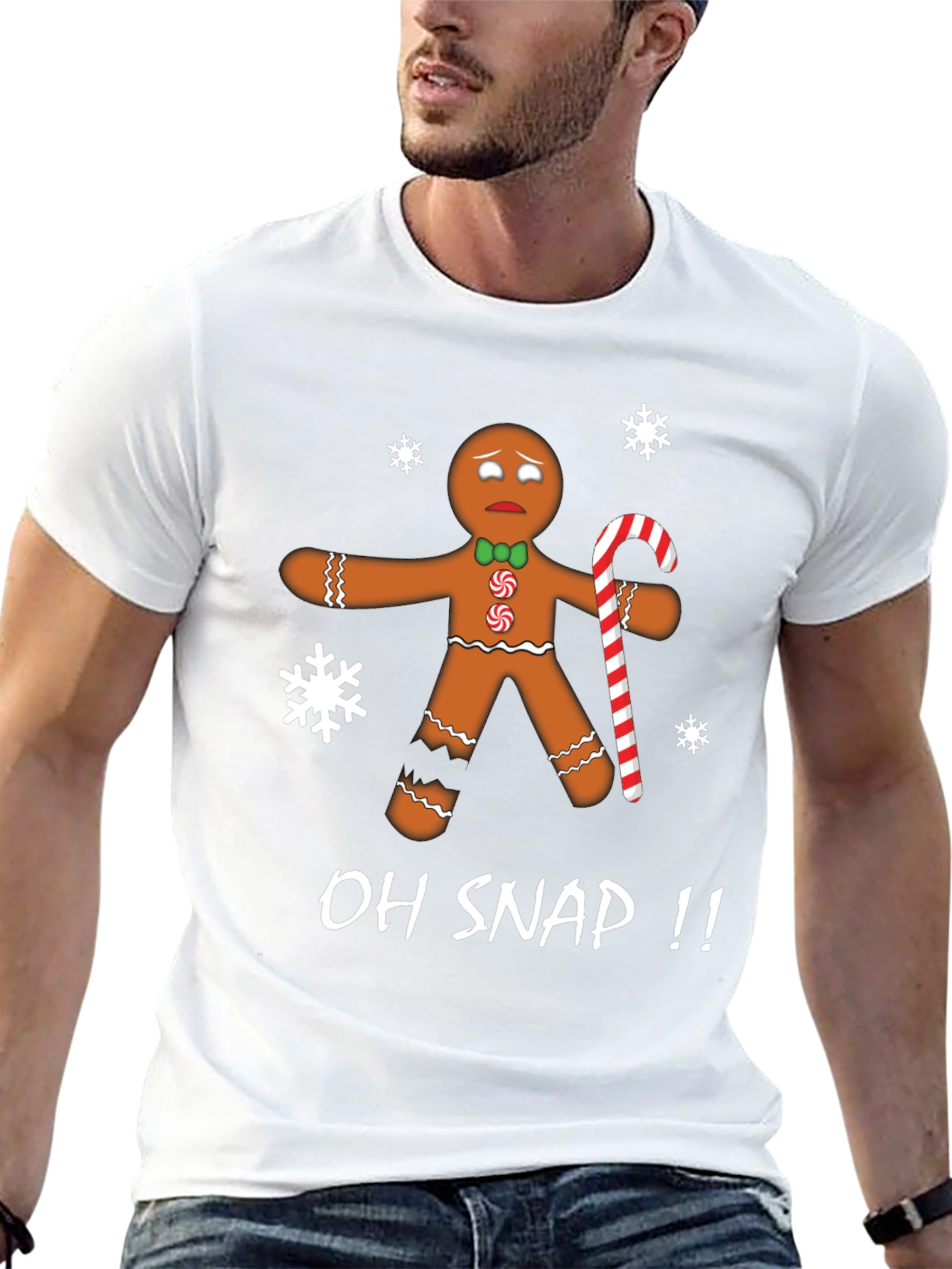 Oh Snap Gingerbread Man Christmas T-Shirt