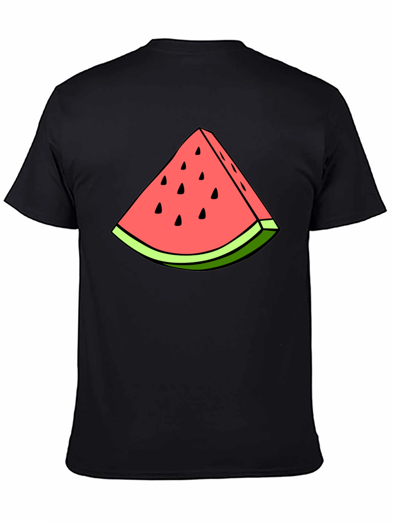 Watermelon Slice Graphic Tee - Black T-Shirt