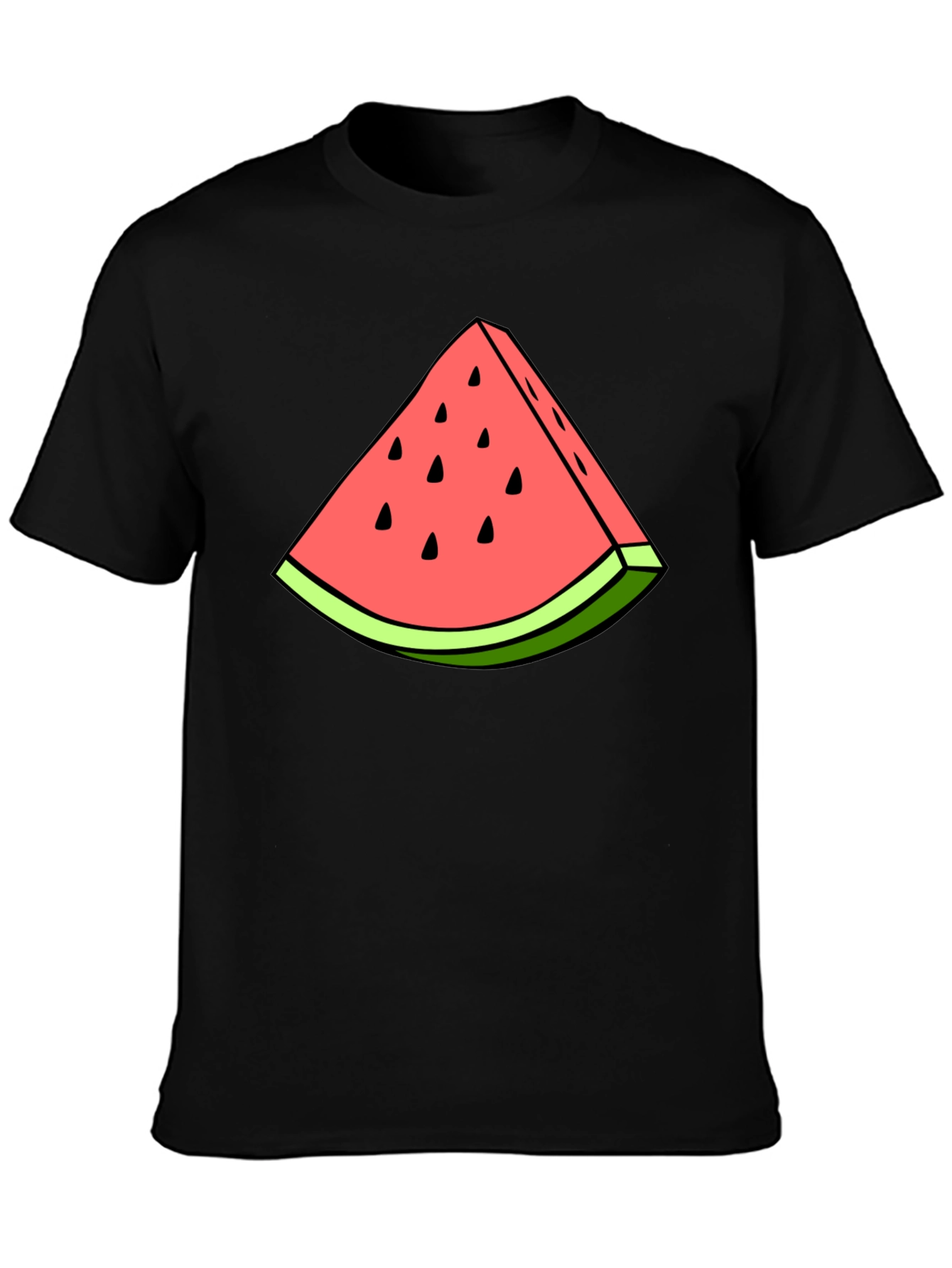 Watermelon Slice Graphic Tee - Black T-Shirt