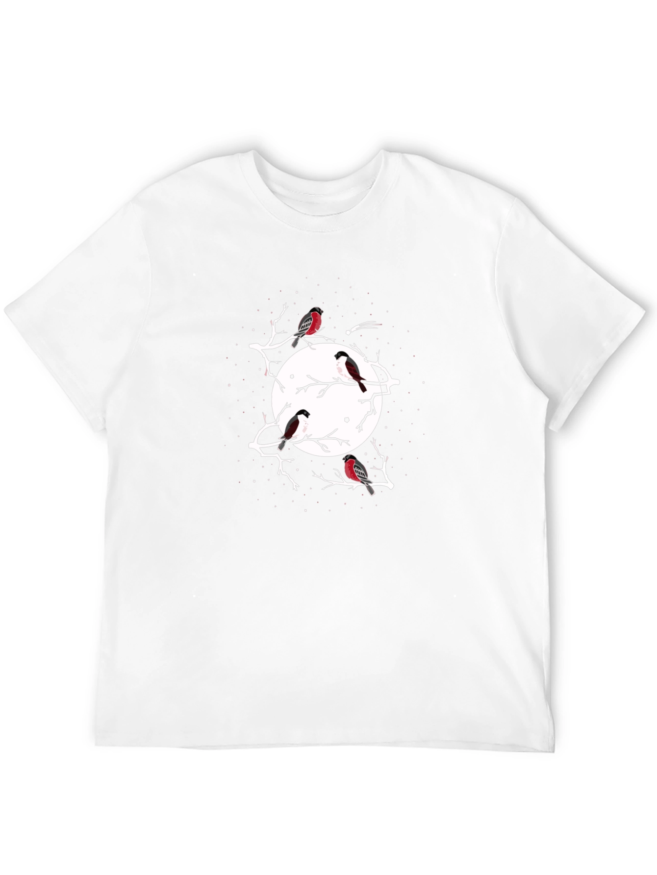 Birds and Moon Black Tee