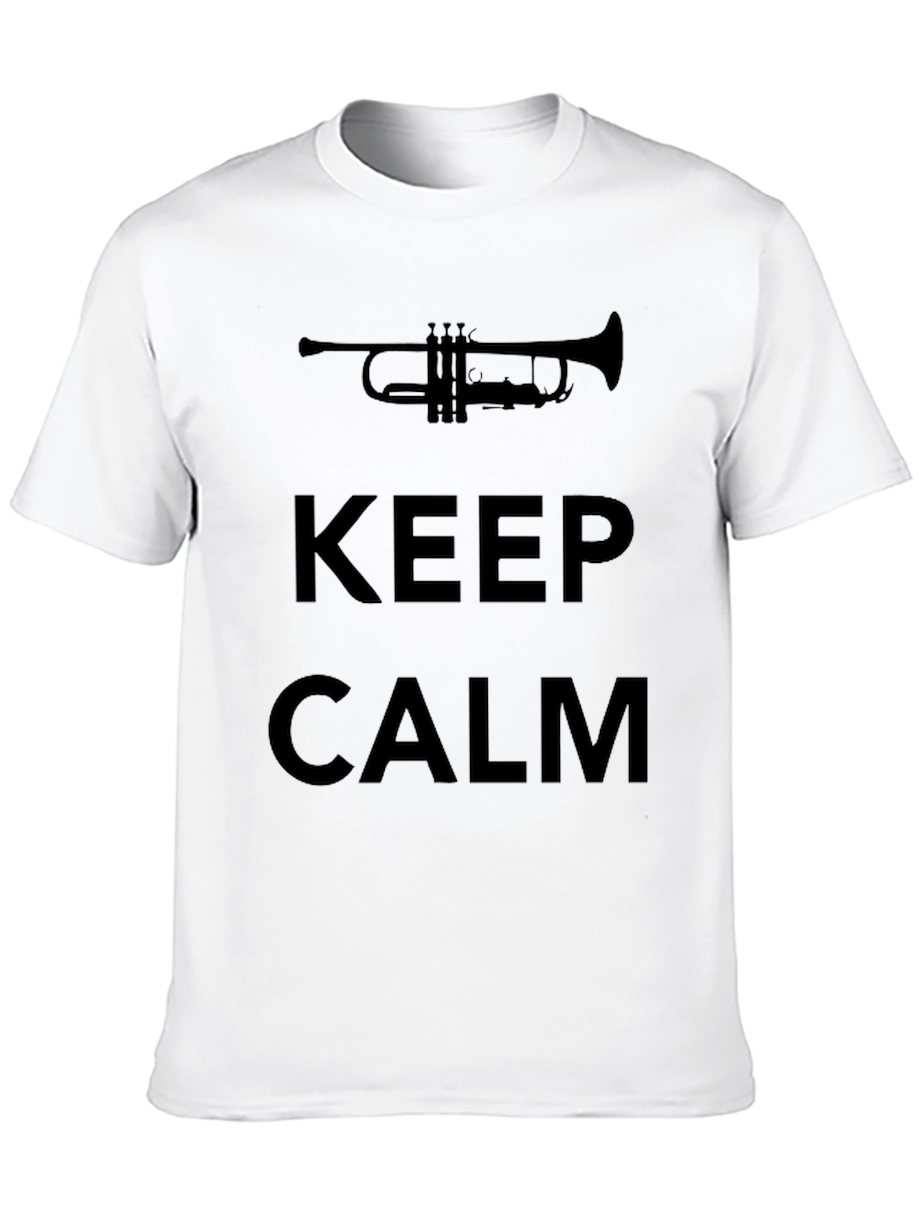 Keep Calm Trumpet Black T-Shirt
