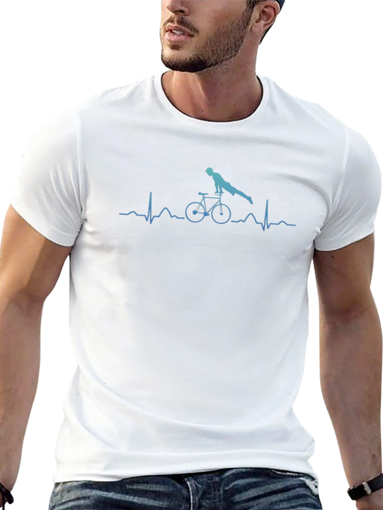 Cycling Heartbeat Graphic T-Shirt