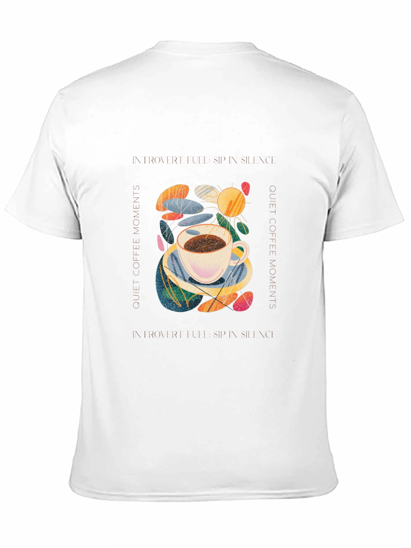Introvert Coffee Moments Graphic Tee - Unisex Black T-Shirt