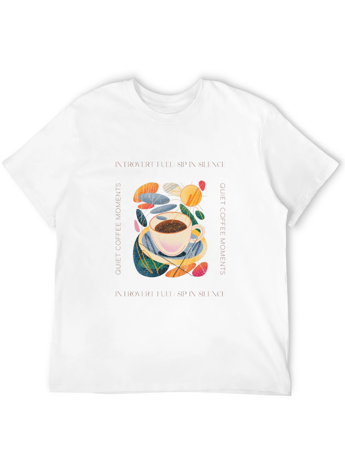 Introvert Coffee Moments Graphic Tee - Unisex Black T-Shirt