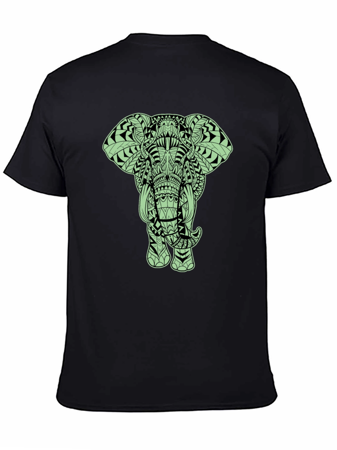Elephant Graphic Tee - Black Crew Neck