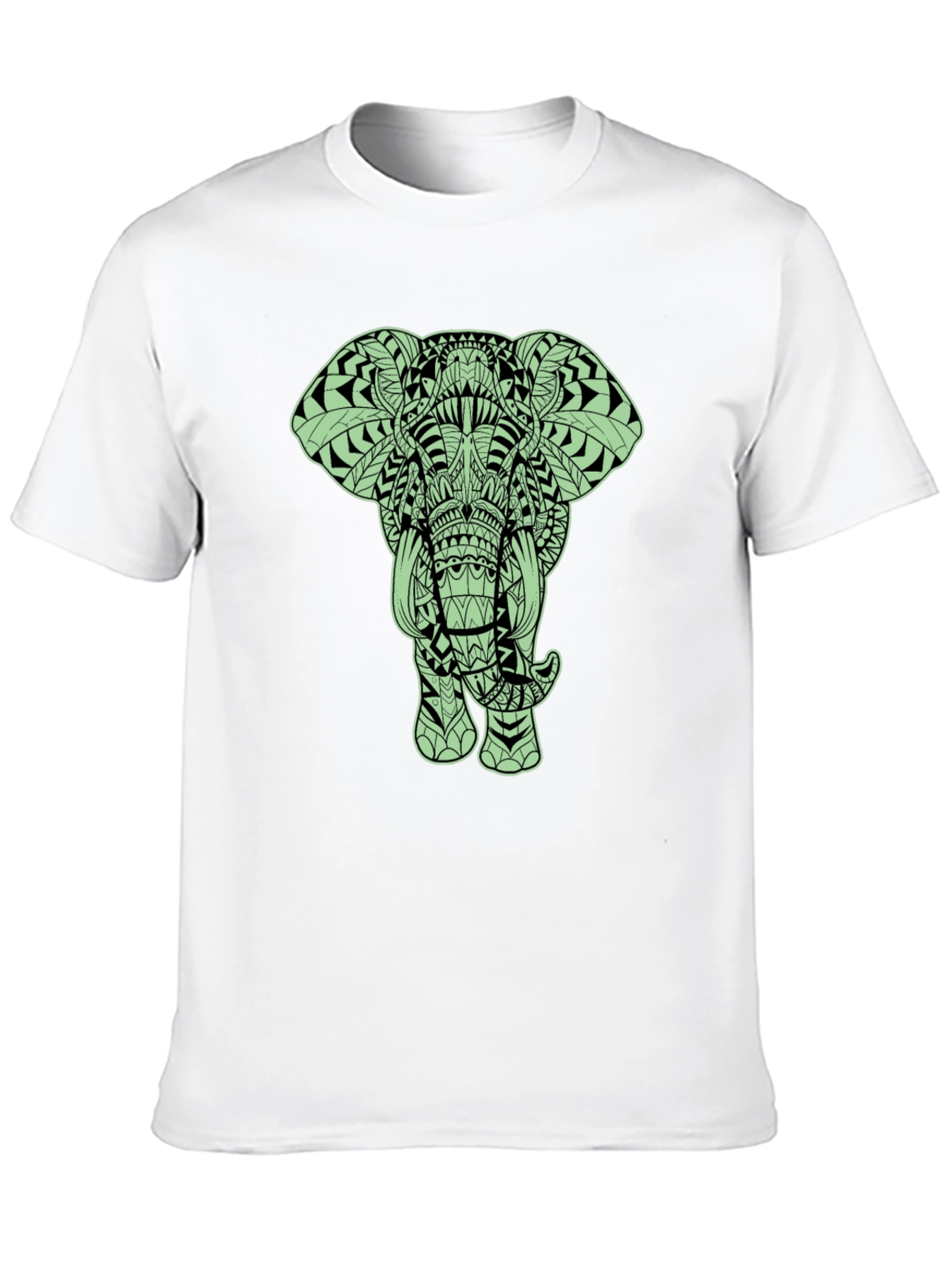 Elephant Graphic Tee - Black Crew Neck