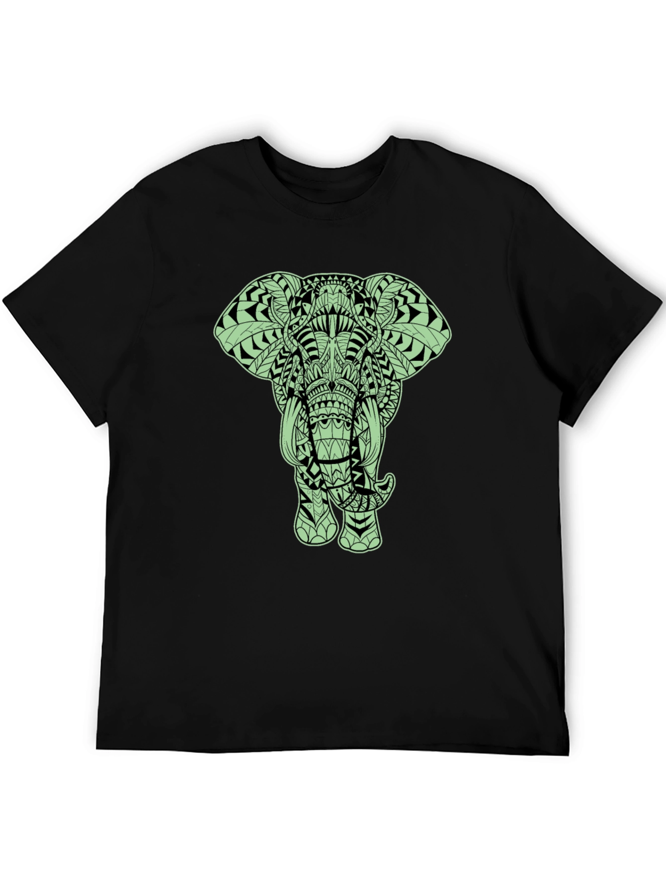 Elephant Graphic Tee - Black Crew Neck