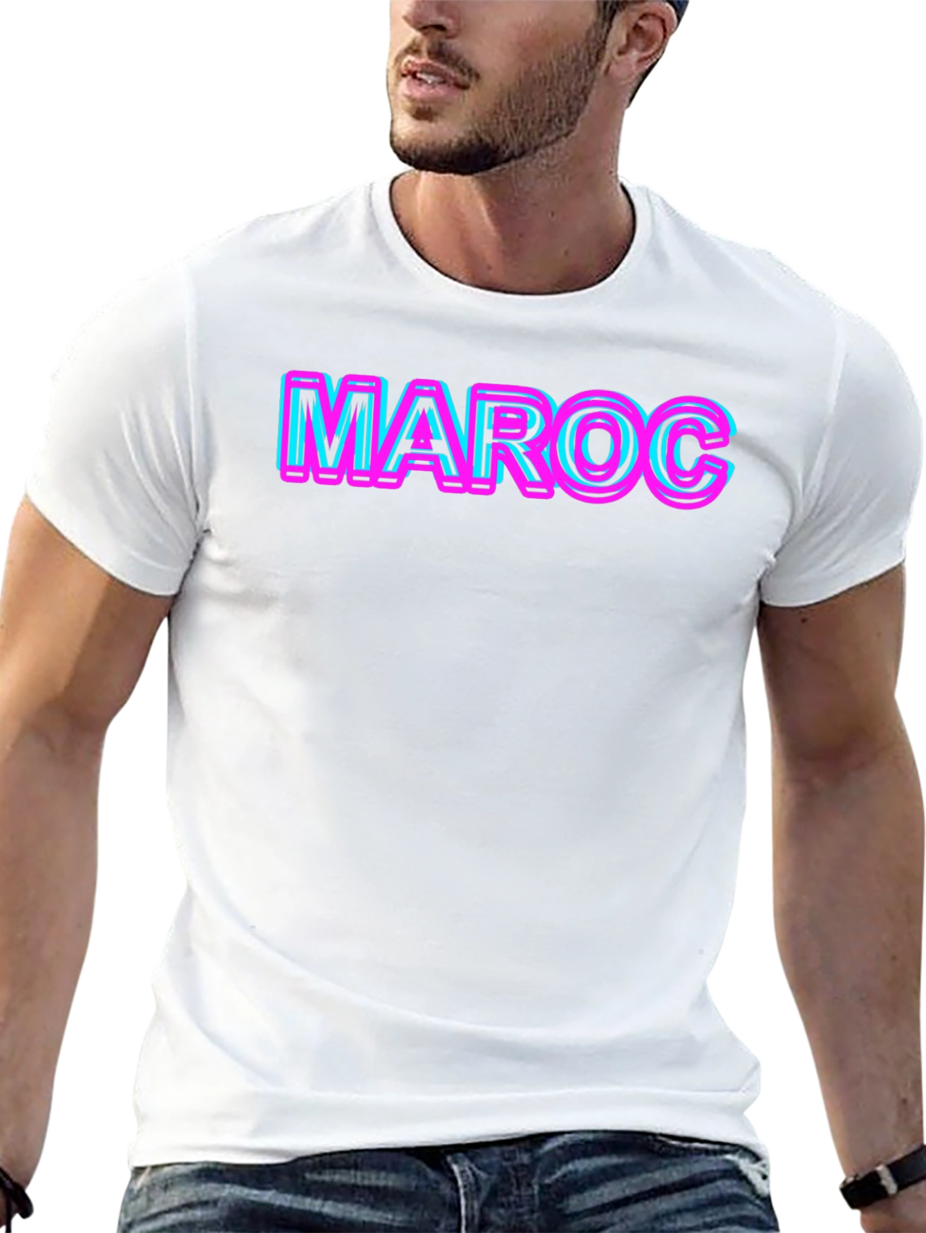 Maroc Graphic Tee - Neon Style