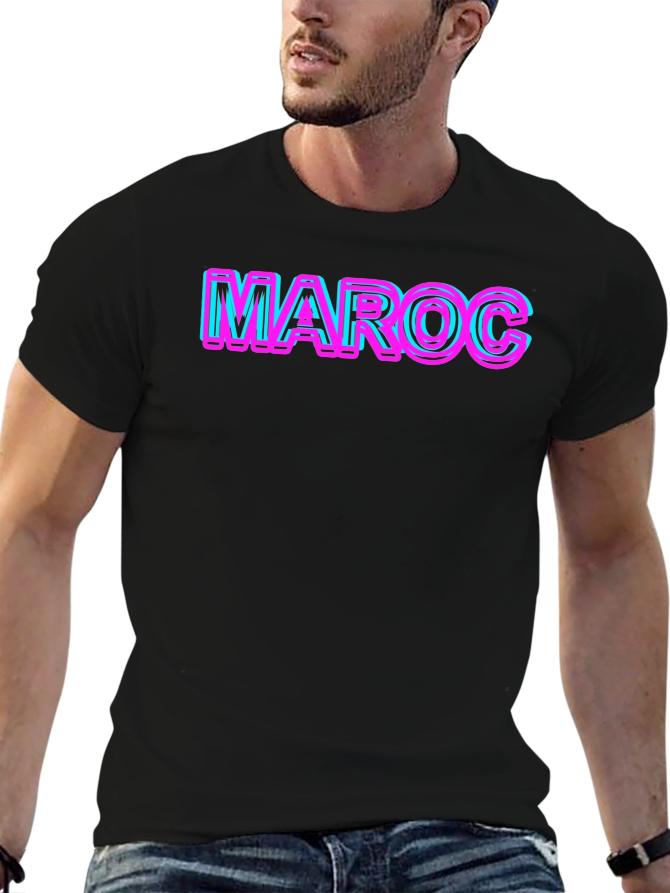 Maroc Graphic Tee - Neon Style