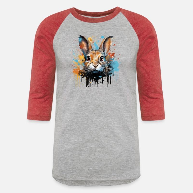Rabbit head color splash design