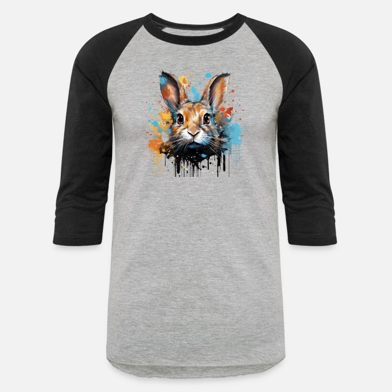 Rabbit head color splash design