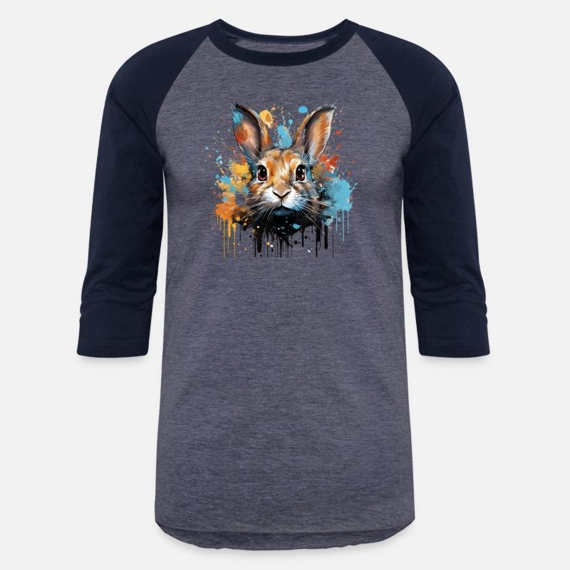 Rabbit head color splash design