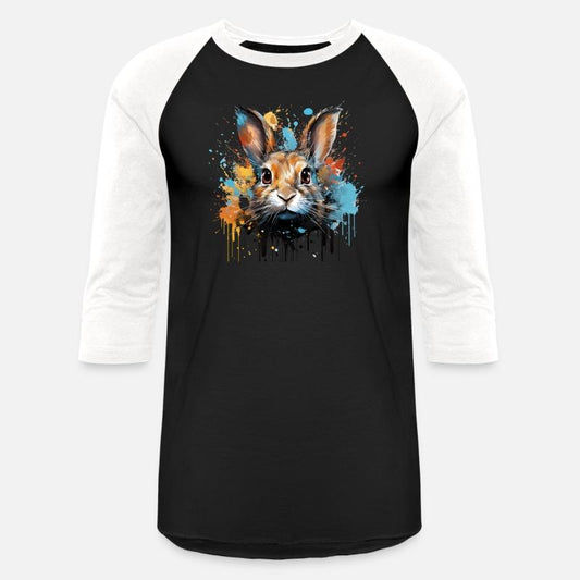 Rabbit head color splash design