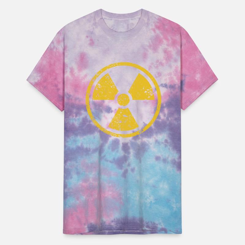 Radiation warning rusted symbol