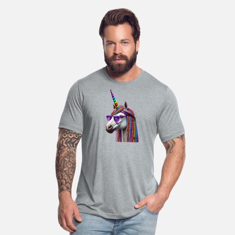 Rainbow Unicorn with Braids and Sunglasses Swag