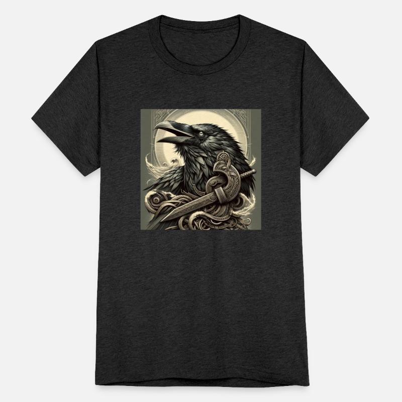 raven in the style of Odin