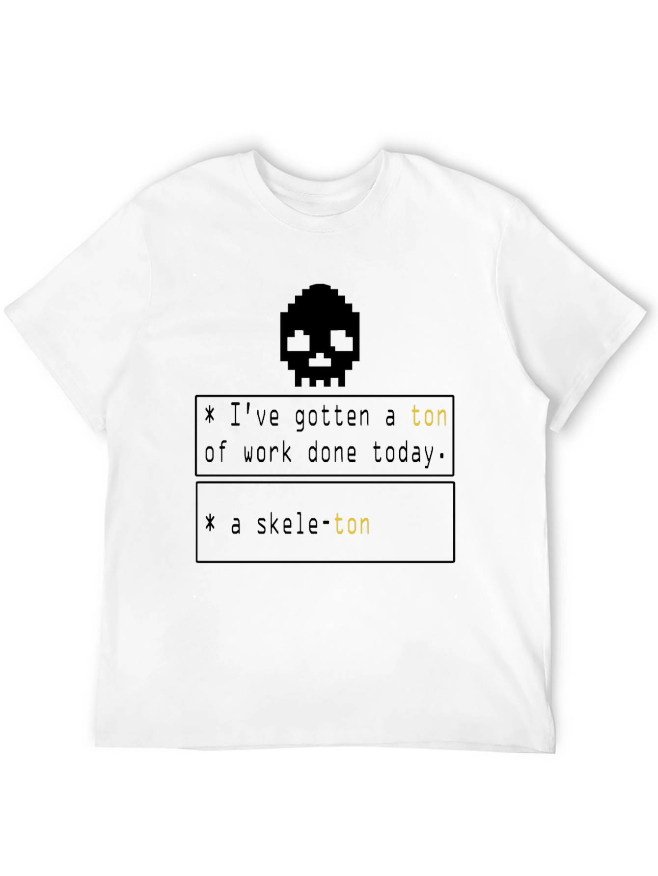 Humorous Skeleton Pun Graphic T-Shirt