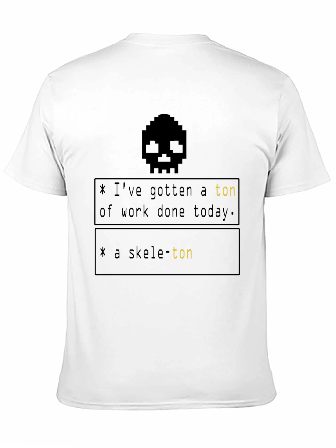 Humorous Skeleton Pun Graphic T-Shirt