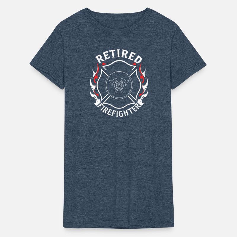 Retired Firefighter Maltese Cross Flame Design