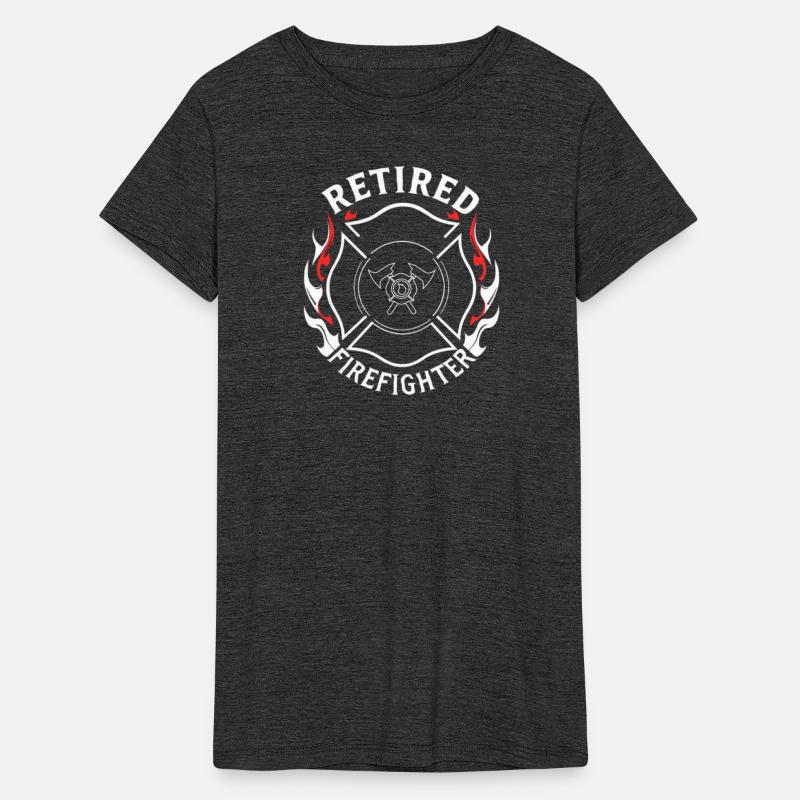 Retired Firefighter Maltese Cross Flame Design