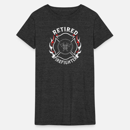 Retired Firefighter Maltese Cross Flame Design