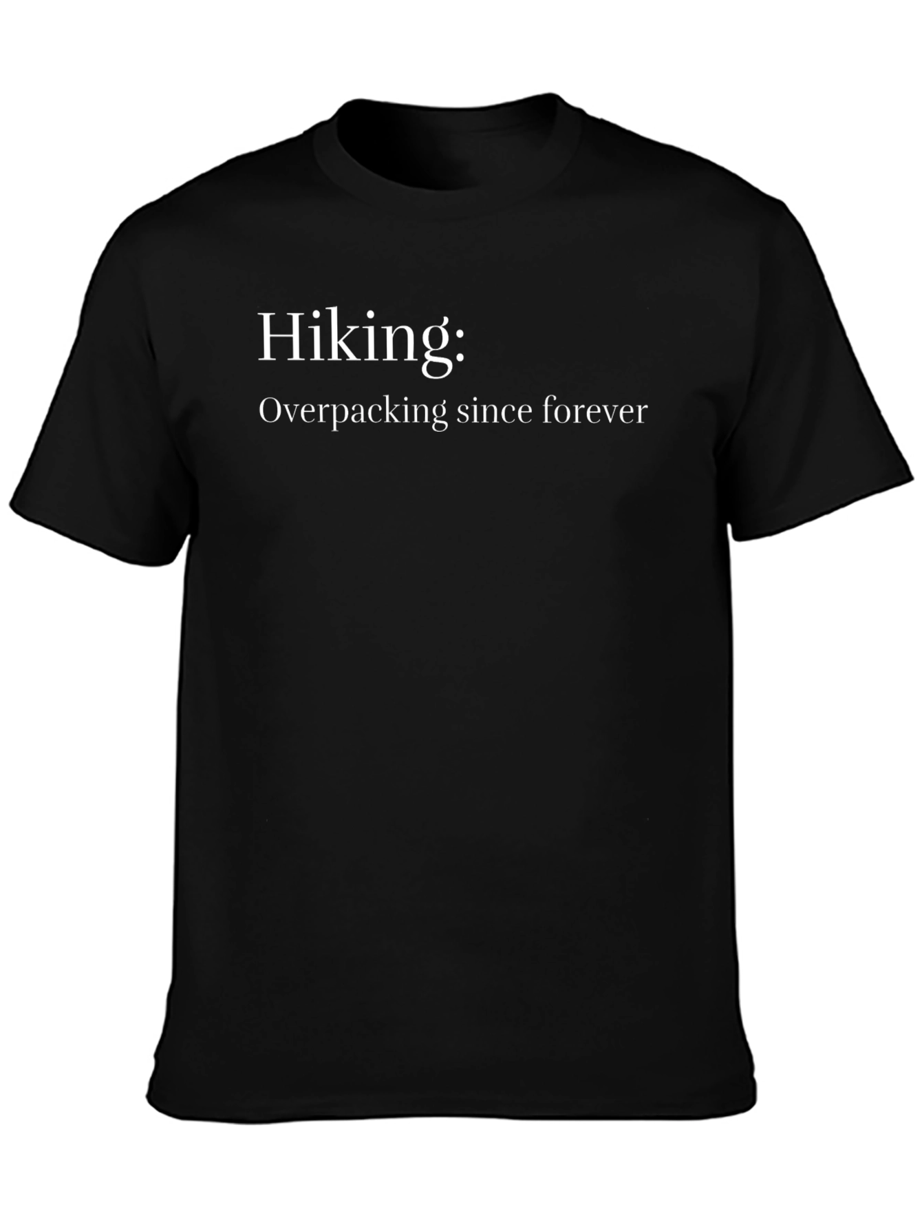Hiking Overpacking T-Shirt - Black